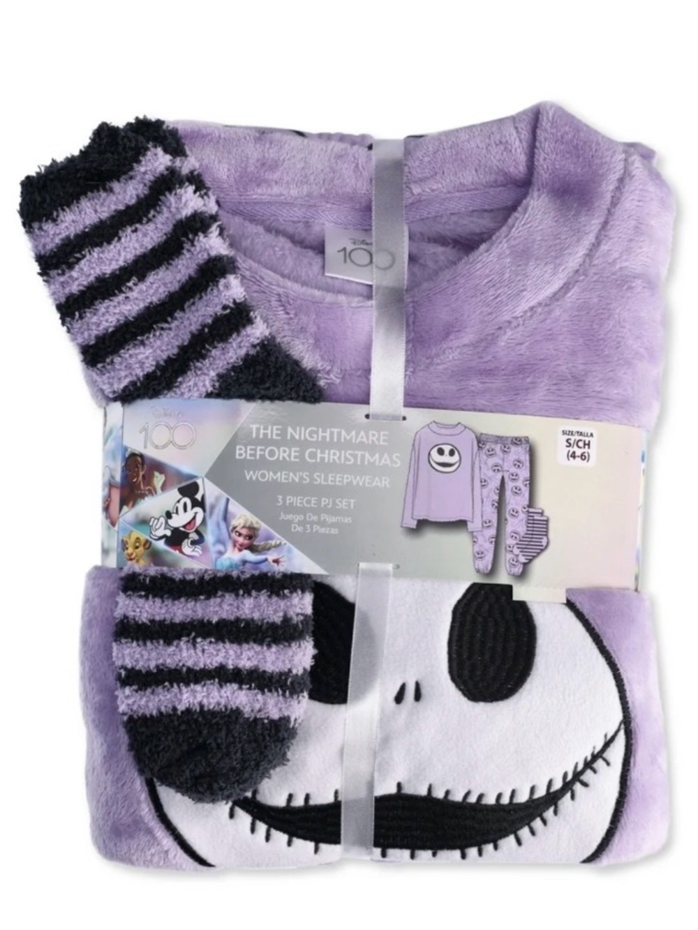 Disney The Nightmare Before Christmas Women’s Sleep Purple 3-Piece Size 3x NWT